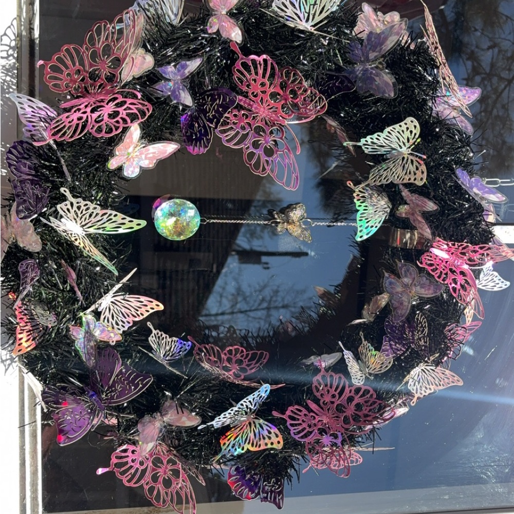 Colorful Butterfly Wreath